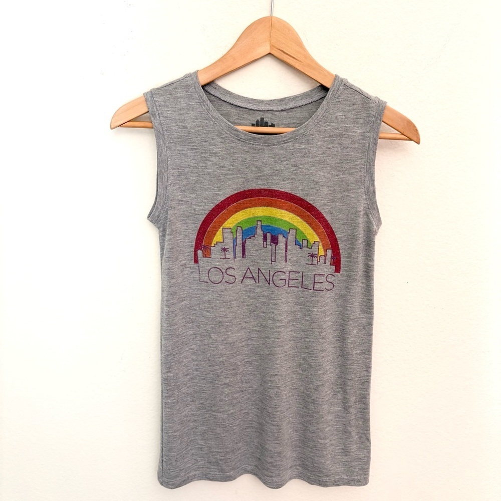 Los Angeles Skyline Rainbow Tank Top